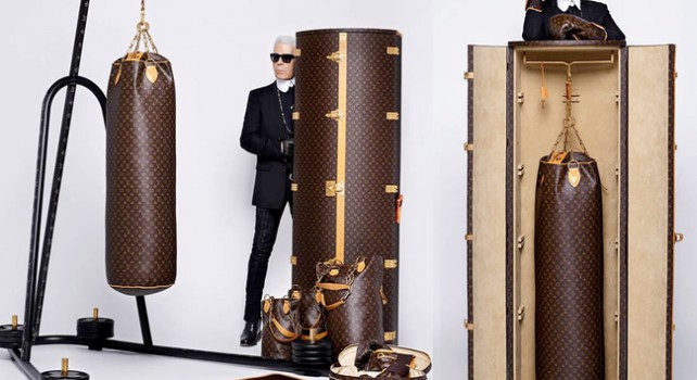Louis Vuitton : Karl Largerfeld crée un set de boxe pour les 118 ans du Monogramme