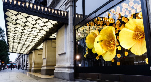 Selfridges : l’Apple Watch occupe tout le magasin de luxe londonien